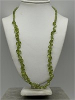 Sterling Silver Natural Peridot Necklace