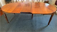 Antique 5 leaf walnut dining table with 5 legs