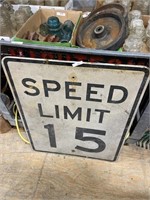 speed limit 15 sign