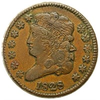 1828 Classic Head Half Cent LIGHTLY CIRCULATED