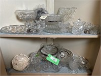 Two Shelves of Glass & Crystal Opportunity Lot