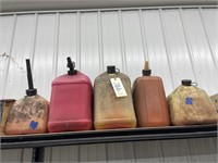 5 Various Gas Cans