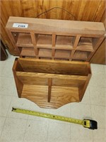 Vintage Wood Storage shelves/ Compartments
