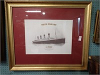 FRAMED PHOTOGRAPH OF TITANIC 34x29