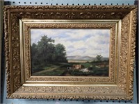 O/C COWS IN GILT FRAME 18x14