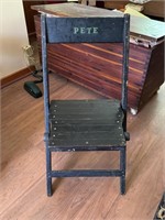 Vintage Slat Wood Foldup Chair