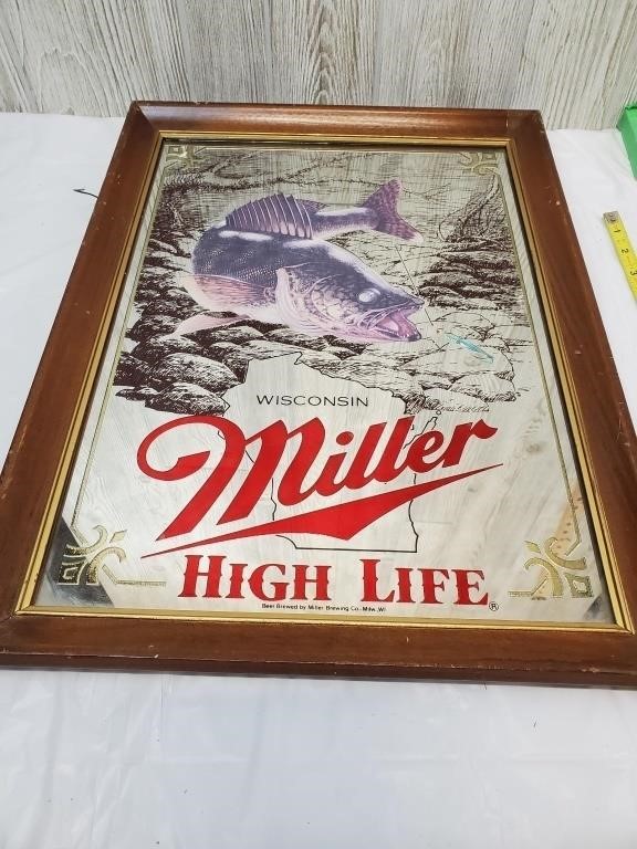 Miller High Life Walleye mirror
