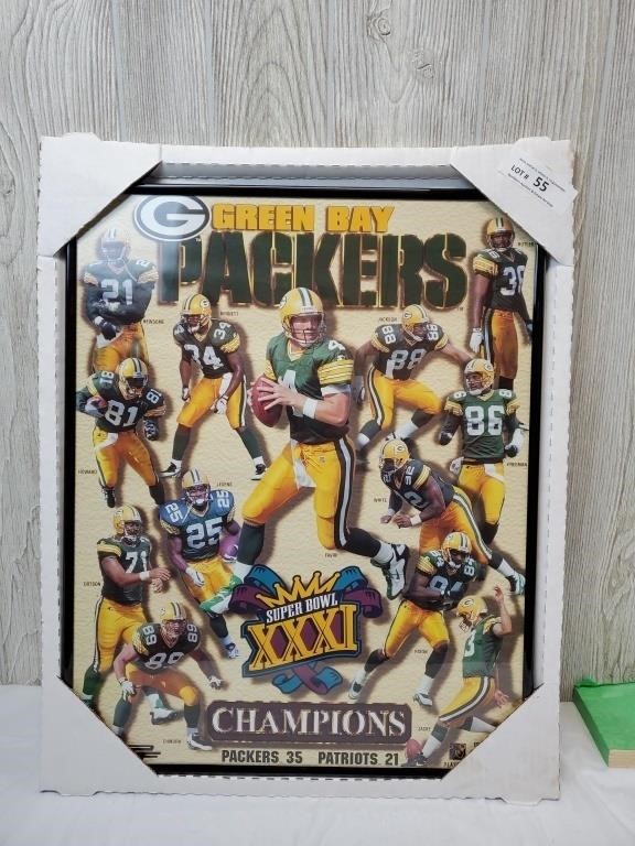 Green Bay Packers Super Bowl XXXI poster - unused