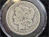 1891O Morgan Dollar