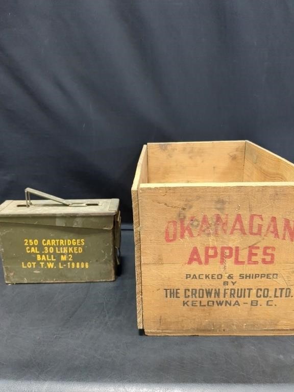 Okanagan Apple wood box 19.5" w x 12"d x 11"h