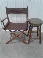 Director chair & wood stool