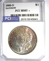 1883-O Morgan PCI MS-67+ Rainbow LISTS FOR $8250