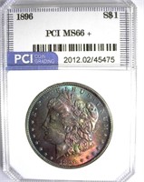 1896 Morgan PCI MS-66+ Awesome Color