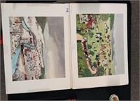 Collection of Grandma Moses prints with box