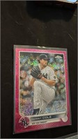 2022 Topps Chrome Gerrit Cole Pink Speckle Refract