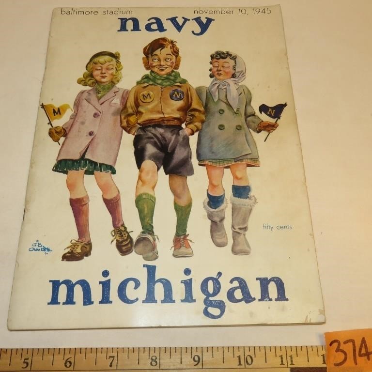 1945 Navy vs Michigan Football Program