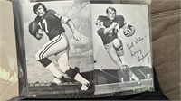 2 vintage autograph football photos