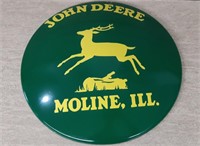 John Deere Modern 17in Sign / Button Metal
