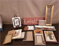 Lot of Assorted Picture Frames, Decor & More
