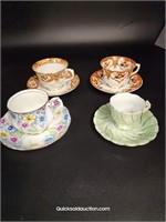 4 Tea Cups & Saucers