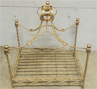 Antique Gold Ornate Dog/Cat Crown Bed