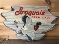 Iroquois Beer & Ale Cardboard Sign