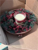 Basket Candle Wreath