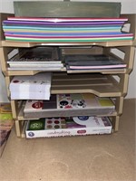 Scrapbooking Supplies in Office Stacking Trays
