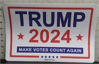 Trump 2024 make votes count sign