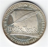 1987-S $1 Constitutional Silver Coin