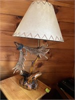 Lamp 31” tall and wall shelf