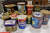 GROUP OF ASSORTED TOBACCO CANS