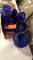 Blue glassware