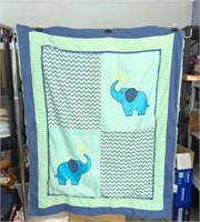 Pam Grace Creations Elephant Baby Blanket 36x45