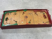Vintage Wooden Table Top Hockey Game
