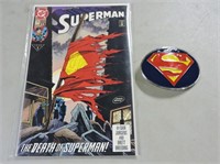 Superman Comic & Belt Buckle