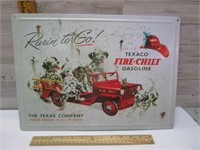 TEXACO FIRE CHIEF TIN SIGN