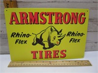 ARMSTRONG TIRES TIN SIGN