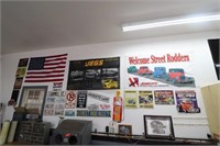 USA Flag, 2 Banners, Signs, License Plates