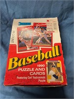 1990 36 sealed baseball  puzzles/ cards