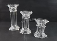 Designer Cut Glass Crystal Pillar Candle Holders