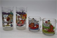 Collectible Glasses 2 Garfield 2 Flintstones