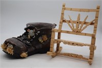 Clothespin Chair & Mouse Boot Planter