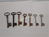 Lot of 7 Authentic Uncut Skeleton Keys