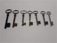 Lot of 7 Authentic Skeleton Keys