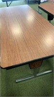 Wooden table with adjustable legs 72 inches x 30