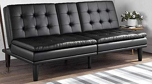 Upholstered in Faux Leather Mainstays Memory Foam