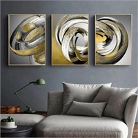 Abstract Luxury Pigment Wave Canvas Painting Print