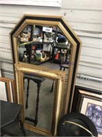Pair fancy framed wall mirrors-17.5 x 29.5,22.5x45