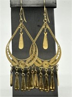 Sterling & Gold Vermeil Fancy Filigree Earrings